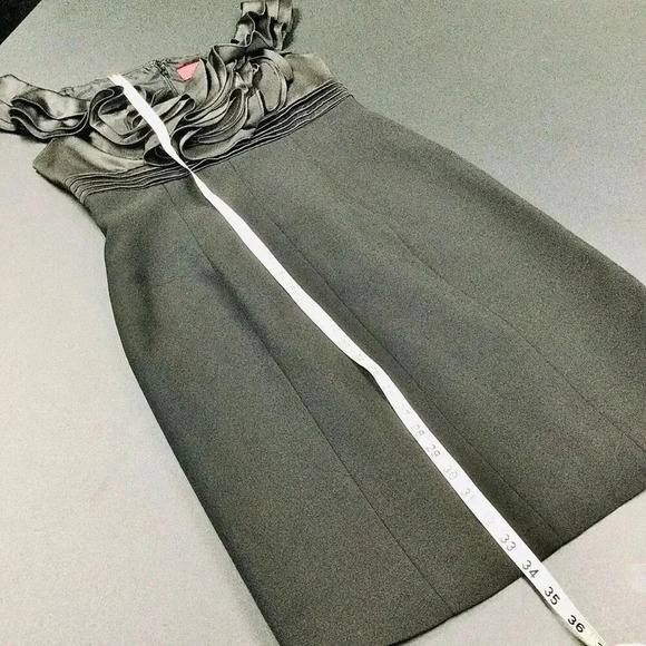 JS Collections Women's Black Sleeveless Ruffles Party Cocktail Mini Dress Size 8 - Picture 7 of 11